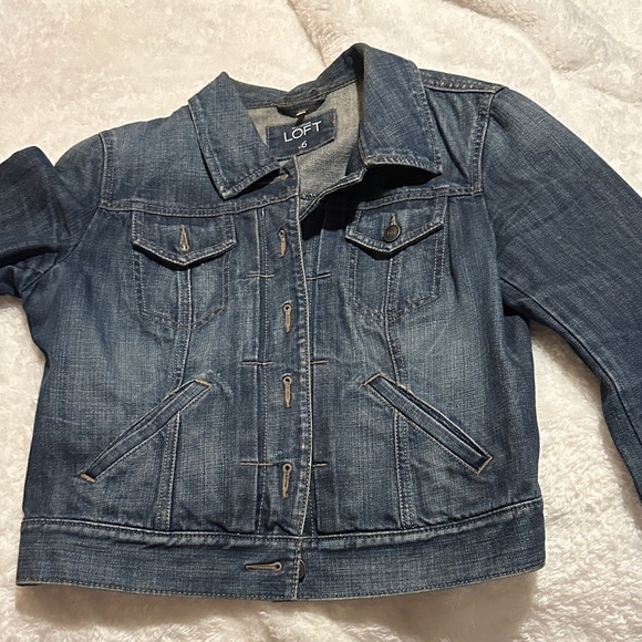 LOFT Classic Blue Denim Jacket - Picture 1 of 1